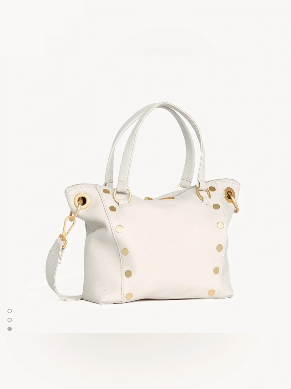Hammitt Daniel Calla Bag. Lily White/Brushed Gold.